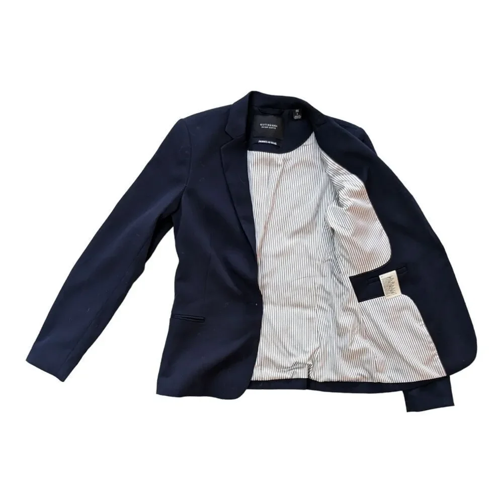 NWOT! Scotch & Soda Classic Tailored Blazer in midnight navy